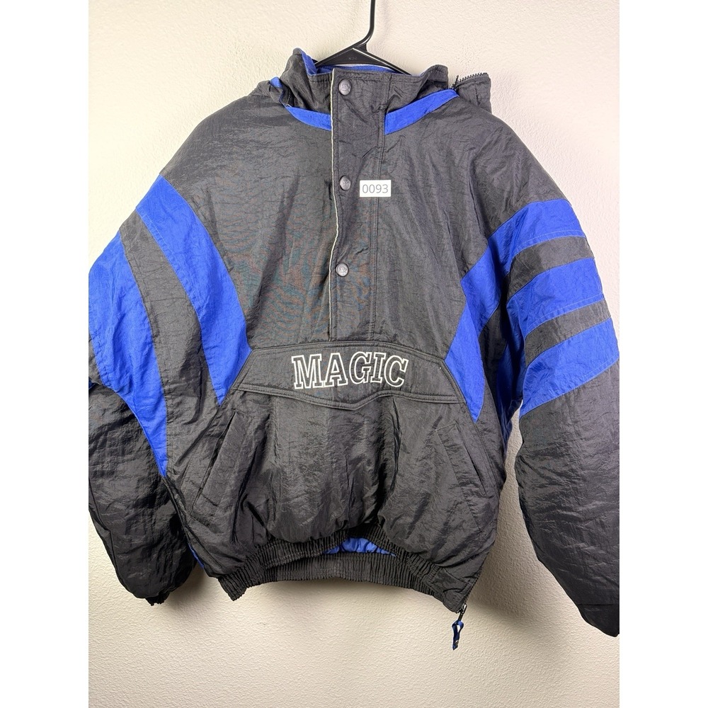 Vintage‎ Orlando Magic NBA Starter 1/4 Zip Pullover Hooded Jacket Size XL  90s